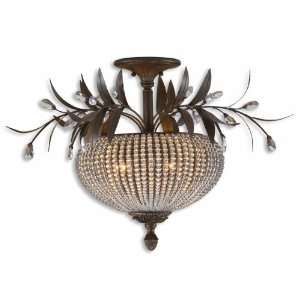   Uttermost Cristal de Lisbon Bronze Semi Flush Mount