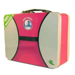  Eco Earth Friendly One Planet Pink Ozone Metal Lunch Box 