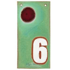 Modern flats with spots house numbers   #6 in copper patina, matador r