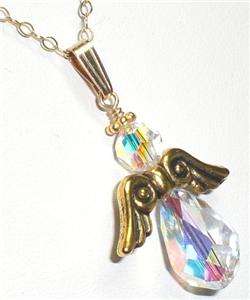   Gold Filled Pendant or Necklace Made With Swarovski Elements  