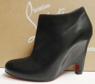 Christian Louboutin Morphing Leather Wedge Booties Ankle Boots Shoes 
