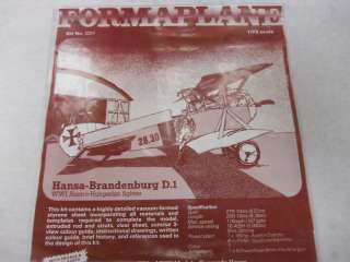 72 FormaPlane Hansa Brandenburg D.1 Kit No. C27  