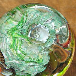 Sutherland Medium Round Undersea Reef Glass Paperweight  