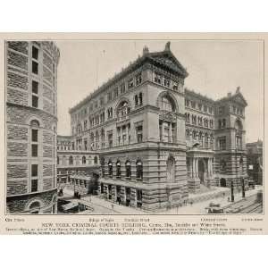   Court Building Prison   Original Halftone Print