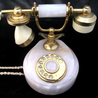 18K GOLD Plated OLD VINTAGE Victorian ROTARY DIAL PHONE TELEPHONE 