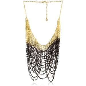   Joanna Laura Constantine Two Tone Plated Chain Swag Necklace Jewelry