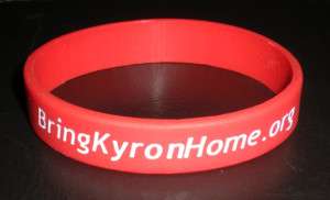 Bring Kyron Horman Home silicone wristband RED  