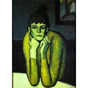  Oil Painting: Woman with Chignon: Pablo Picasso Hand Painted 