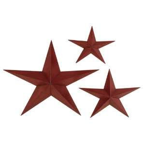  Celestial Stars Metal Wall Decor (Set of 3)   Red: Home 