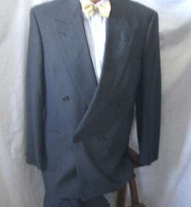KRIZIA,Charcoal, Broken Pin Stripe,DB Suit,42 L  