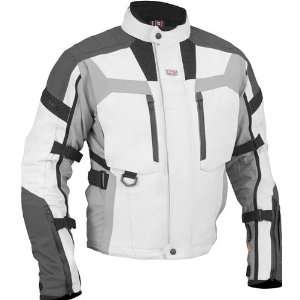 First Gear Teton Textile Jacket   Blue/Dark Silver/Grey   Tall   Extra 