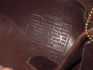 Vintage Brown Leather Coach Purse Shoulder Bag Handbag Bag 9034  
