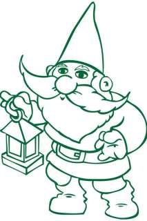 gnome decal garden cartoon movie elf dwarf guard A040  
