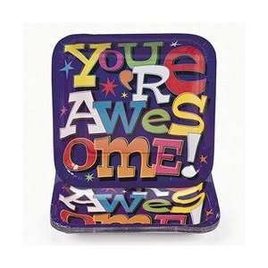   re Awesome Motivational Square Dinner Plates (8 PIECES): Toys & Games