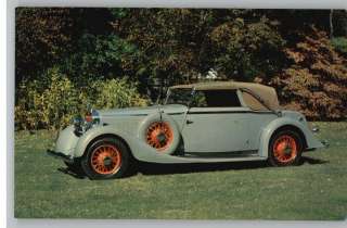 Postcard 1935 Hispano Suiza Convertible Coupe Car  