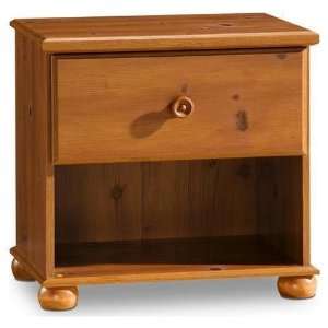   Castle Collection Night Stand in Sunny Pine Finish: Home & Kitchen