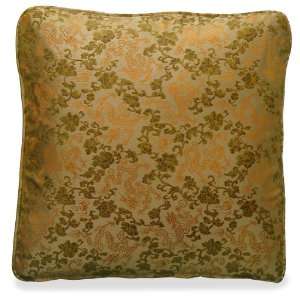  Chinese Silk Pillow   Dragon Motif, Gold (#52)