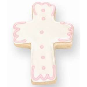    Pink Accents Christening Cross Cookie Favor: Home & Kitchen
