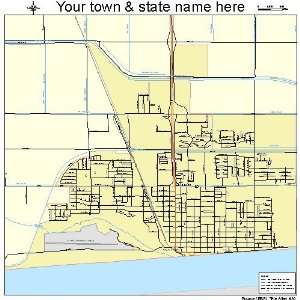  Street & Road Map of Calexico, California CA   Printed 