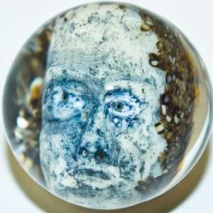 38 Marble Paul Stankard Self Portrait with Blue Wash  