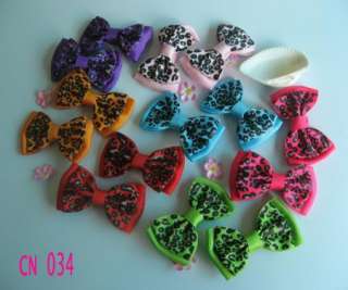 7pairs New 2.4 Girls Baby Large strip butterfly Hair Bow Clip flower 