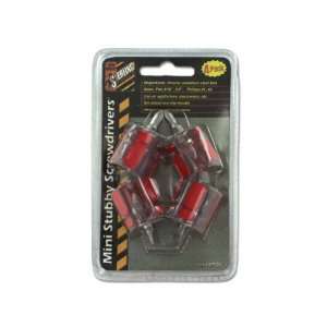  4 Pack miniature stubby screwdriver set   Case of 36 