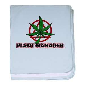    Baby Blanket Sky Blue Marijuana Plant Manager 