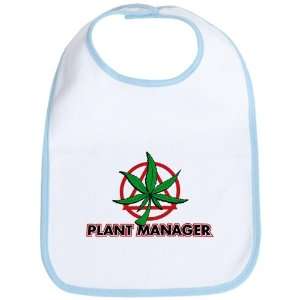  Baby Bib Sky Blue Marijuana Plant Manager 