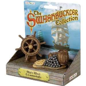  Safari LTD Ships Helm and Cannonballs on platform Toys & Games