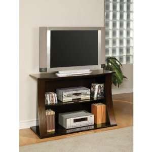    Swoop Front Bookcase 48 TV Stand in Espresso: Furniture & Decor