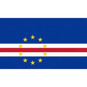  Cape Verde Flag Clear Acrylic Keyring 2.75 inches x 2 