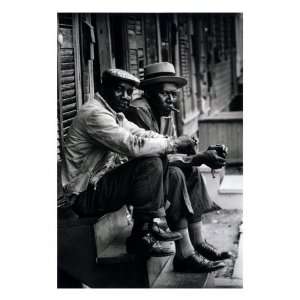 Two African American Men Sitting on Stoop, Charleston, South Carolina 