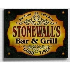  Stonewalls Bar & Grill 14 x 11 Collectible Stretched 