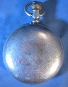 1899 Rockford 17 Jewel Sterling Silver Pocket Watch M  