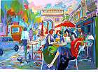 isaac maimon s n serigraph bus stop cafe women  