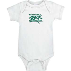    Slippery Rock The Rock White Logo Baby Creeper: Sports & Outdoors
