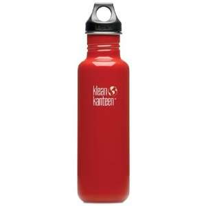   Steel Water Bottle   Indicator Red with Loop Cap: Sports & Outdoors