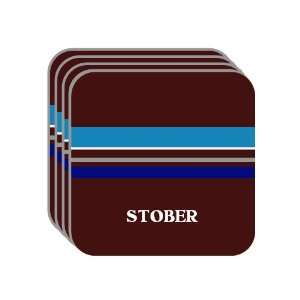 Personal Name Gift   STOBER Set of 4 Mini Mousepad Coasters (blue 