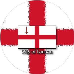  : 58mm Round Badge Style Keyring City Of London Flag: Home & Kitchen