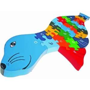    Learn from Puzzles   Alpha Seal wooden puzzle: Toys & Games