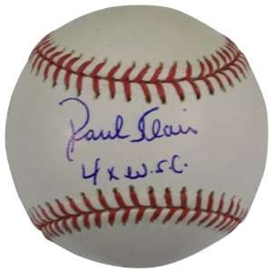  MLB New York Yankees Paul Blair 4x WS Champ Autographed 