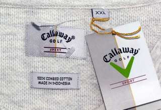 NEW Callaway Mens Gray 100% Cotton Golf Shirt Vest XXL  