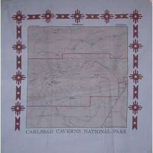  Bandana Map of Carlsbad Caverns National Park, New Mexico 