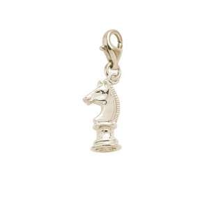 Rembrandt Charms Chess Knight Charm with Lobster Clasp, Gold Plated 