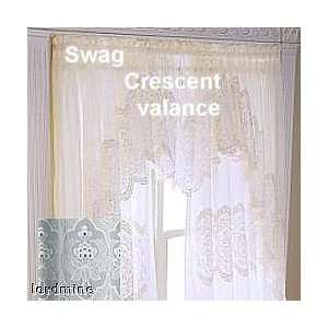  JC Penney Voile Embroidered Crescent Valance White: Home 