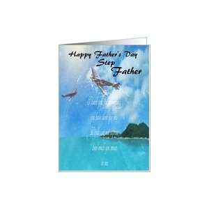  step father fathers day Vintage Airplane Card Health 