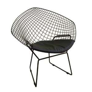   : Accent Chair   Modern Style Black Diamond Finish: Furniture & Decor