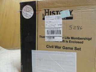 HISTORY CHANNEL COMPLETE SET CIVIL WAR SOLDIERS CHESS, BACKGAMMON 