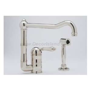 Rohl Single Lever Country Faucet w/11â€ Column Spout/Metal Lever 