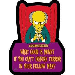  Simpsons Mr. Burns Terror Sticker S SIM 0136 Toys & Games